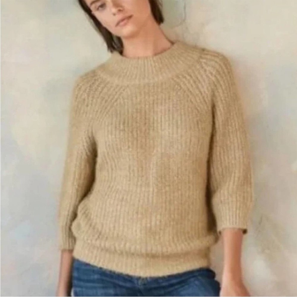 Anthropologie x Sunday in Brooklyn | Chunky Ribbed Mockneck Sweater | Size XS
